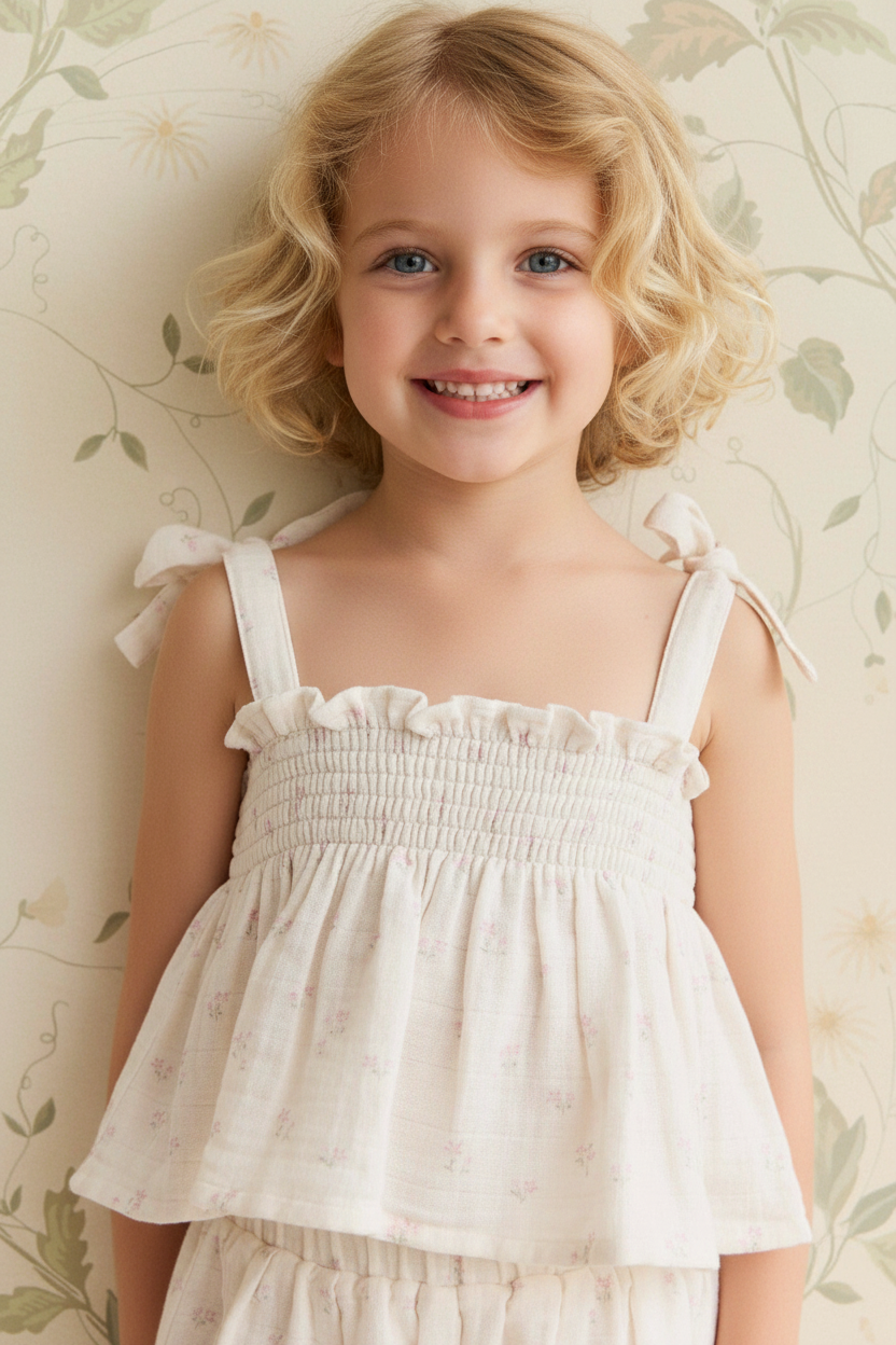 Cotton Muslin Baby Top - Soft Pink - Kumfy Kids