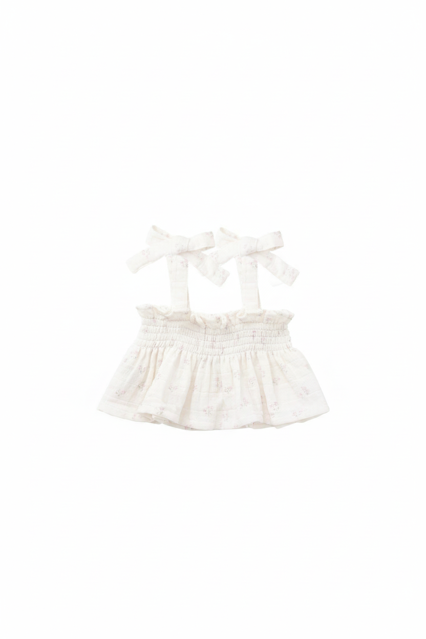 Cotton Muslin Baby Top - Soft Pink