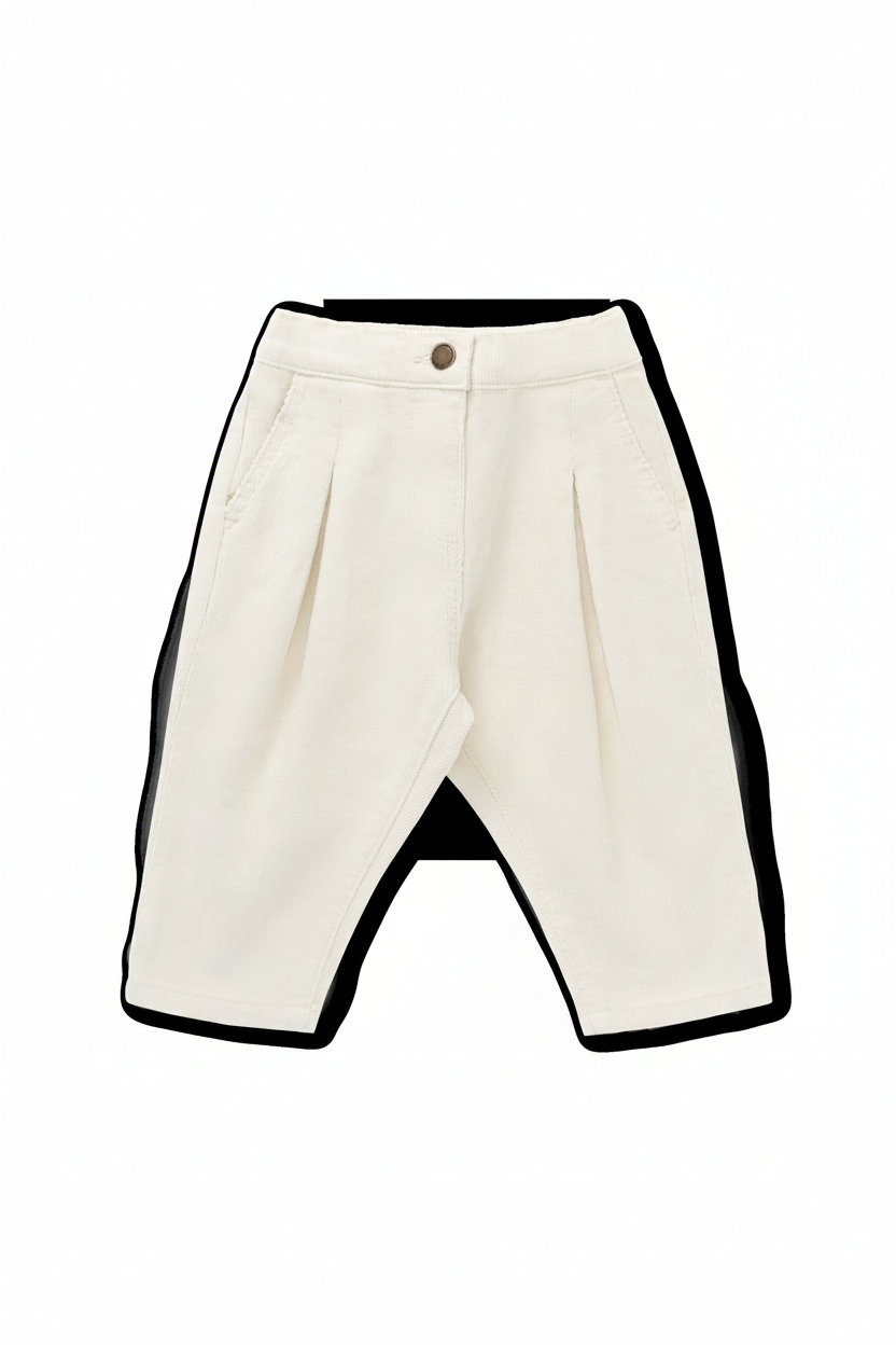 Cotton Baby Pants - Soft White