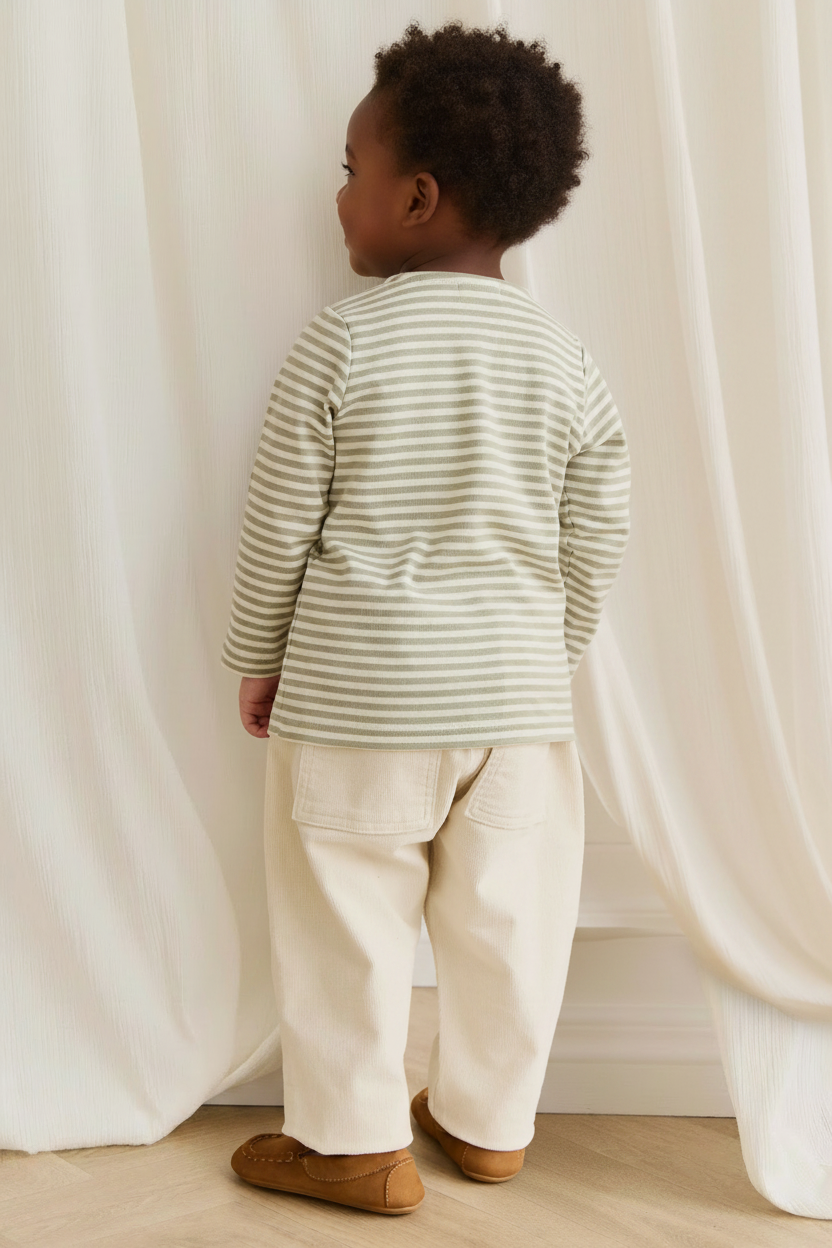Cotton Baby Pants - Soft White - Kumfy Kids (3)