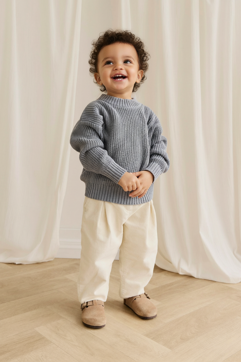 Cotton Baby Pants - Soft White - Kumfy Kids (4)