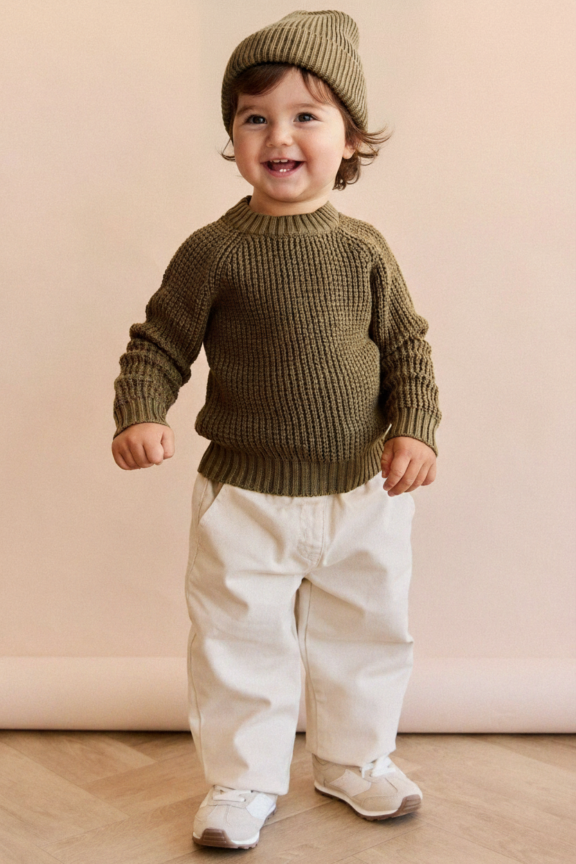 Cotton Baby Pants - Tan - Kumfy Kids (5)