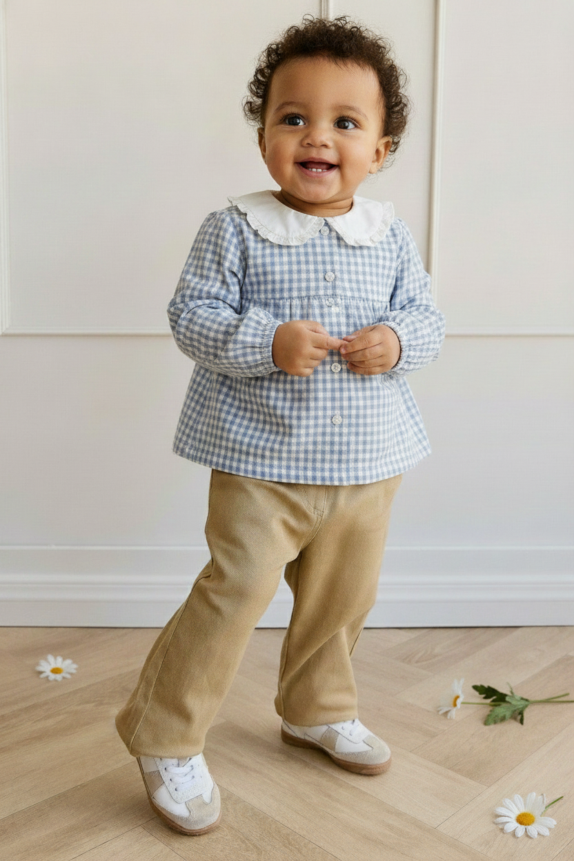 Cotton Baby Pants - Tan - Kumfy Kids (2)