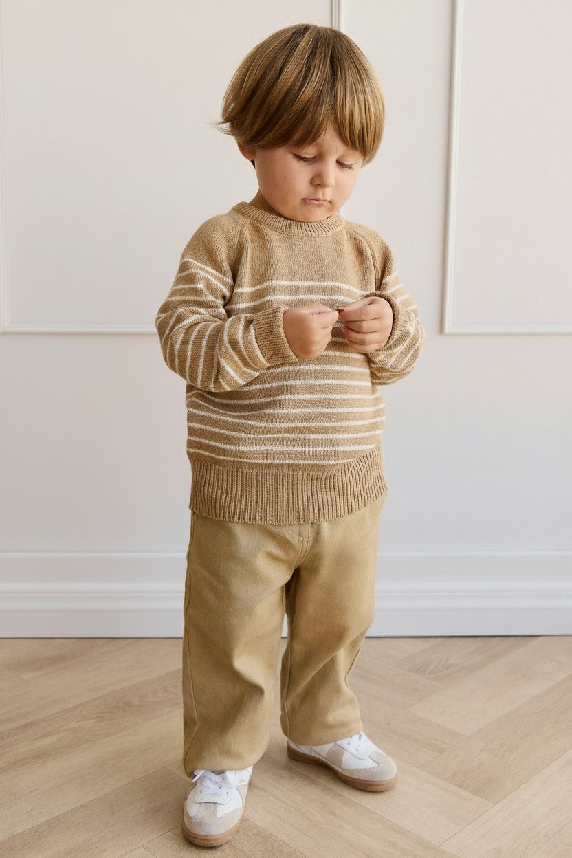 Cotton Baby Pants - Tan - Kumfy Kids (3)