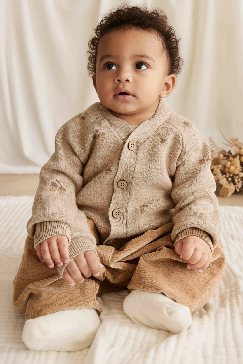 Cotton Baby Pants - Soft Green - Kumfy Kids (2)