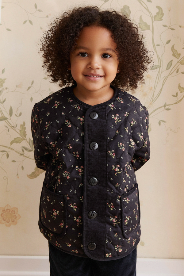 Cotton Baby Jacket - Black