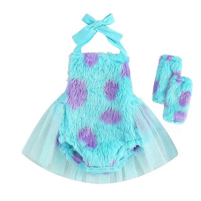 Backless Fluffy Tutu Baby Romper Costume - Kumfy Kids