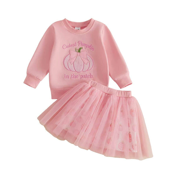 Cutest Pumpkin Pink Skirt Toddler Set