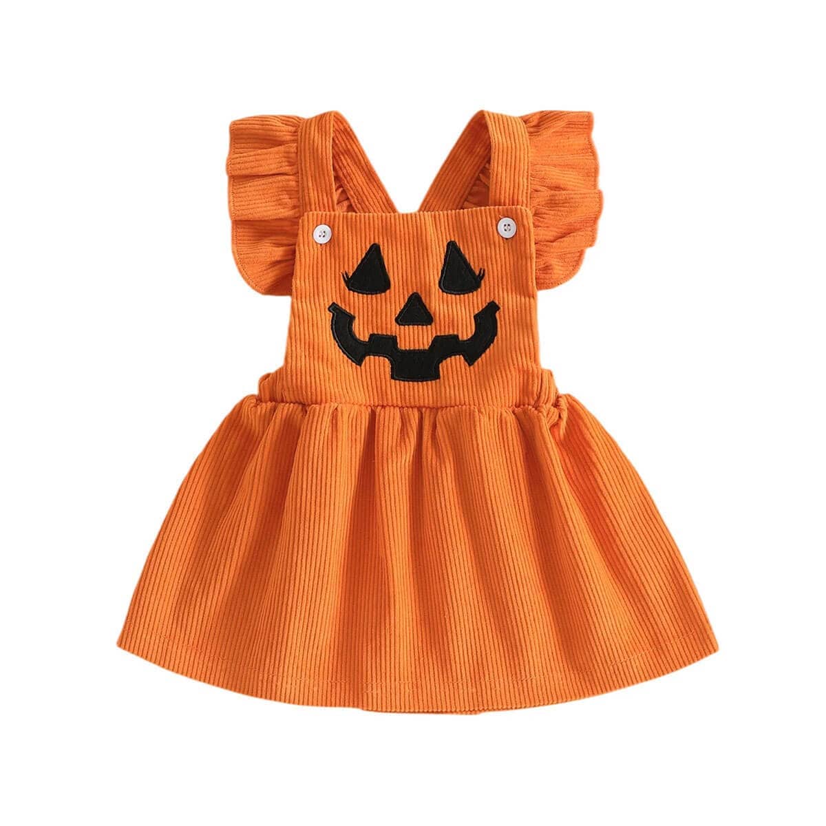 Fly Sleeve Halloween Corduroy Toddler Dress - Kumfy Kids