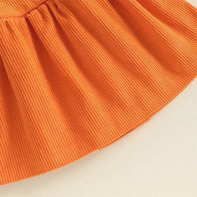 Fly Sleeve Halloween Corduroy Toddler Dress - Kumfy Kids (4)