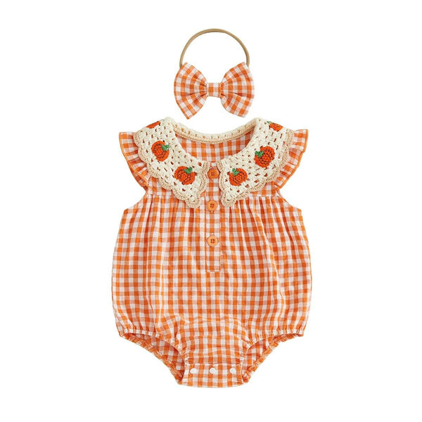 Fly Sleeve Vintage Halloween Baby Romper