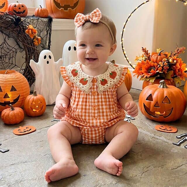 Fly Sleeve Vintage Halloween Baby Romper - Kumfy Kids (4)