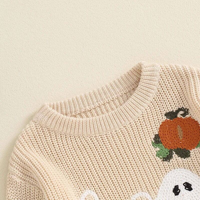 Halloween Boo Knit Baby Sweater - Kumfy Kids (2)