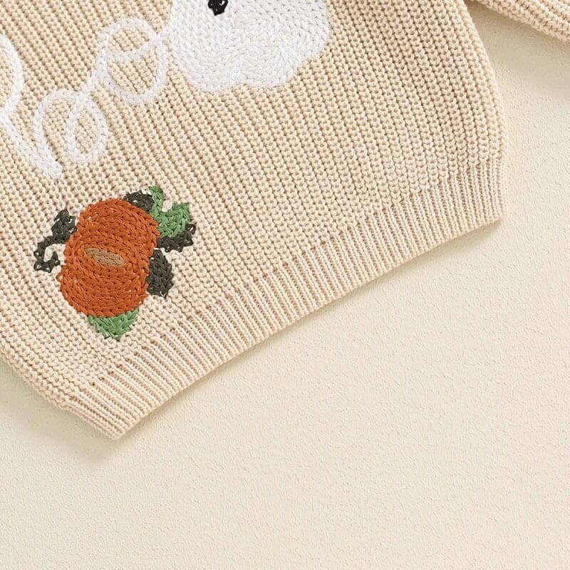 Halloween Boo Knit Baby Sweater - Kumfy Kids (4)