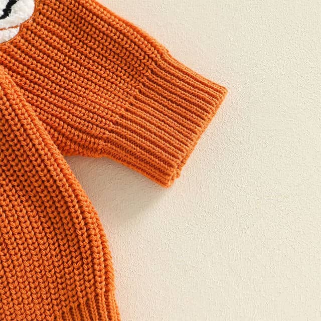 Halloween Pumpkin Knit Toddler Sweater - Kumfy Kids (3)