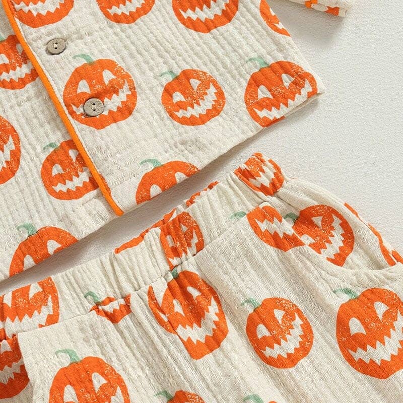 Halloween Pumpkins Toddler Pajama Set - Kumfy Kids (5)