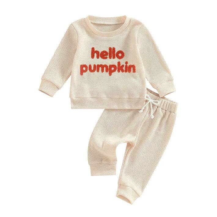 Hello Pumpkin Waffle Baby Set - Kumfy Kids