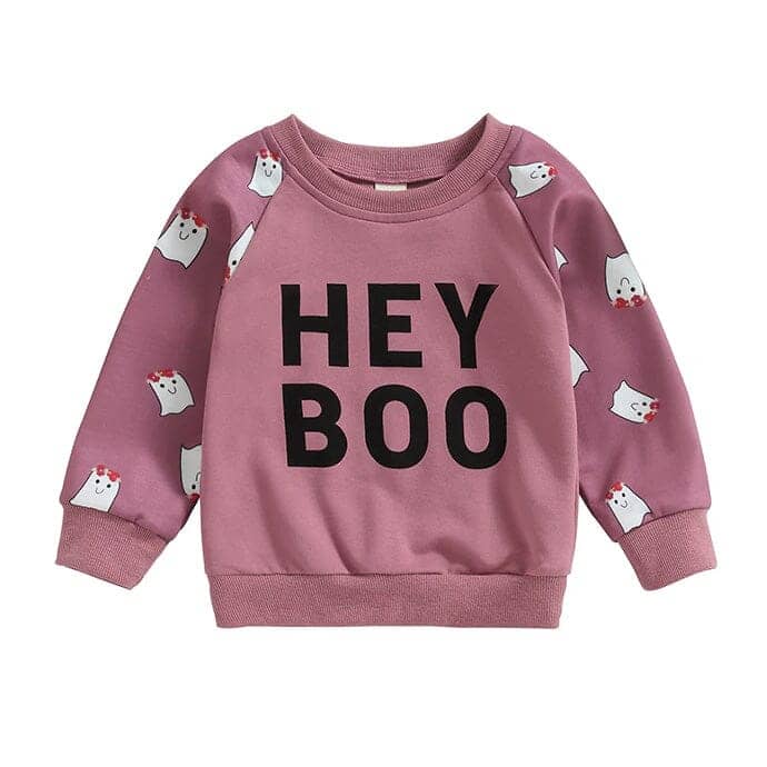 Hey Boo Purple Toddler Sweatshirt - Kumfy Kids
