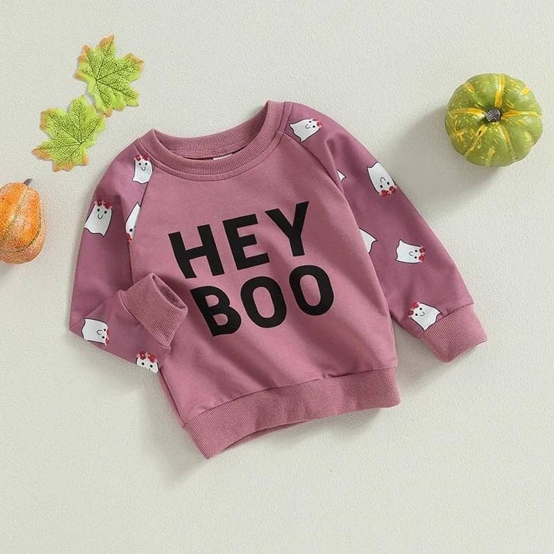 Hey Boo Purple Toddler Sweatshirt - Kumfy Kids (2)