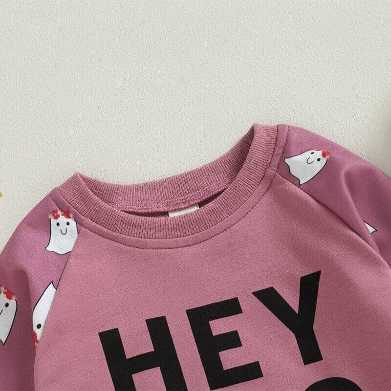 Hey Boo Purple Toddler Sweatshirt - Kumfy Kids (3)