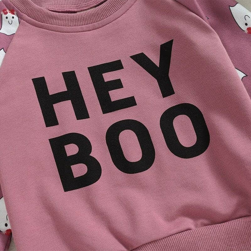 Hey Boo Purple Toddler Sweatshirt - Kumfy Kids (4)