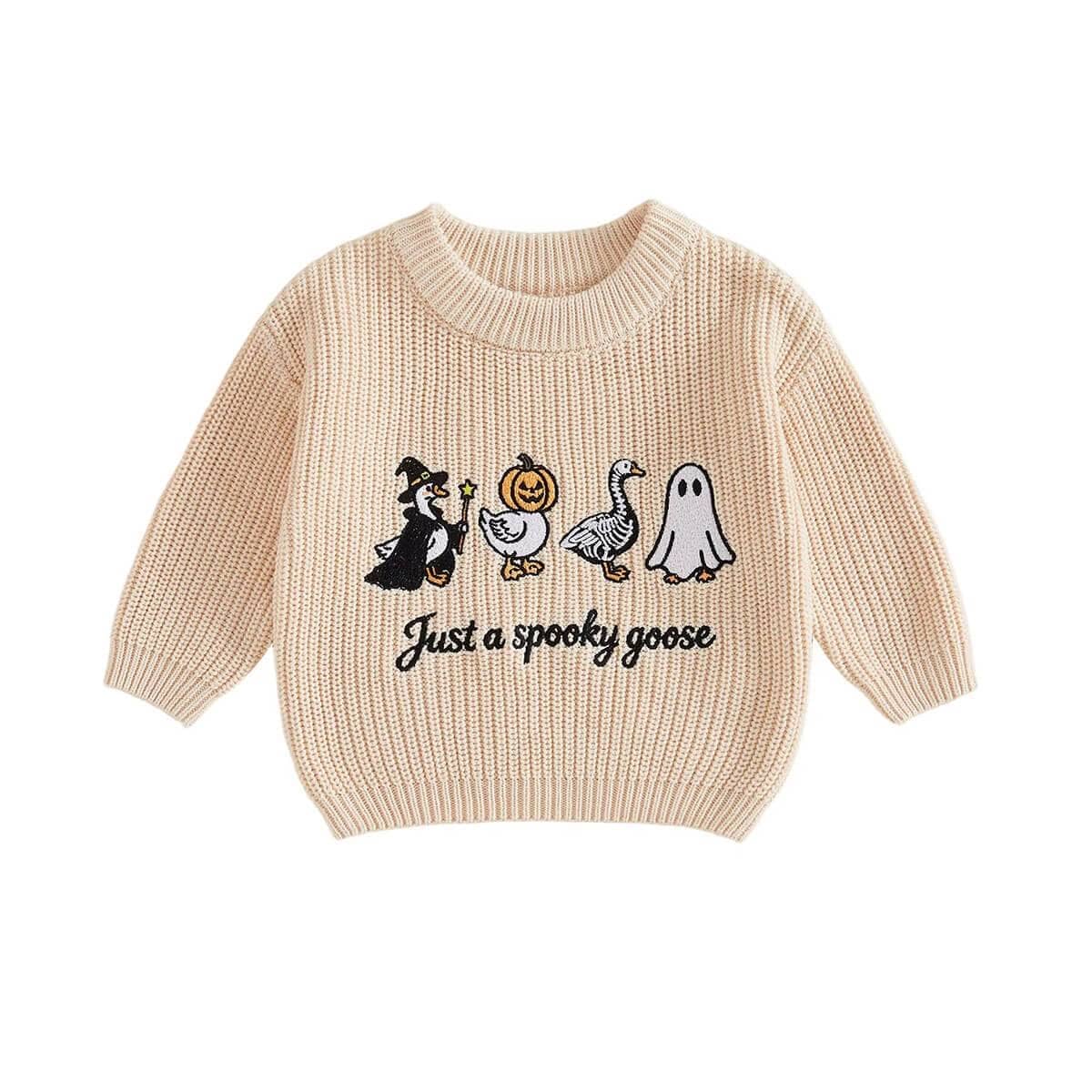 Just A Spooky Goose Toddler Sweater - Kumfy Kids