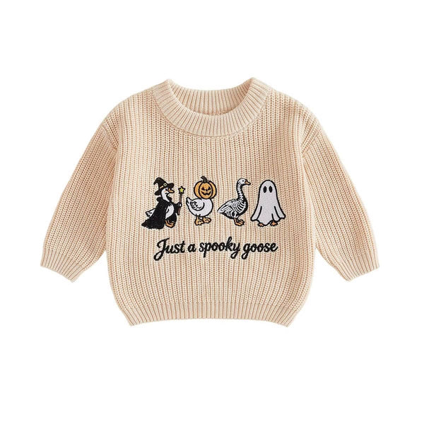 Just A Spooky Goose Toddler Sweater