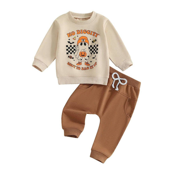 Little Pumpkin Ghost Halloween Toddler Set