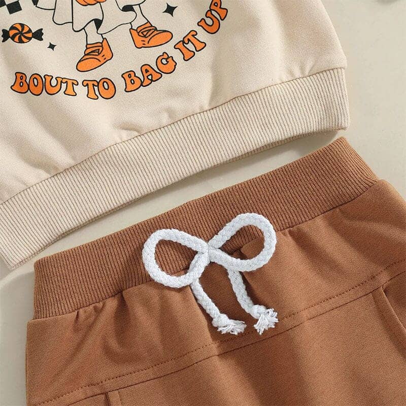 Little Pumpkin Ghost Halloween Toddler Set - Kumfy Kids (4)