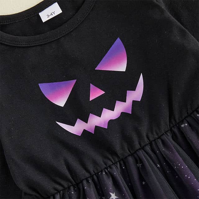 Long Sleeve Halloween Magic Toddler Dress - Kumfy Kids (3)
