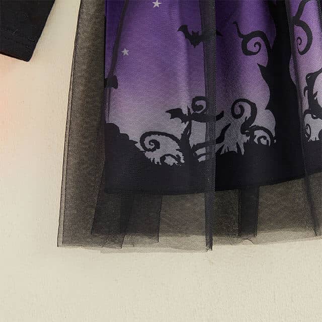 Long Sleeve Halloween Magic Toddler Dress - Kumfy Kids (4)