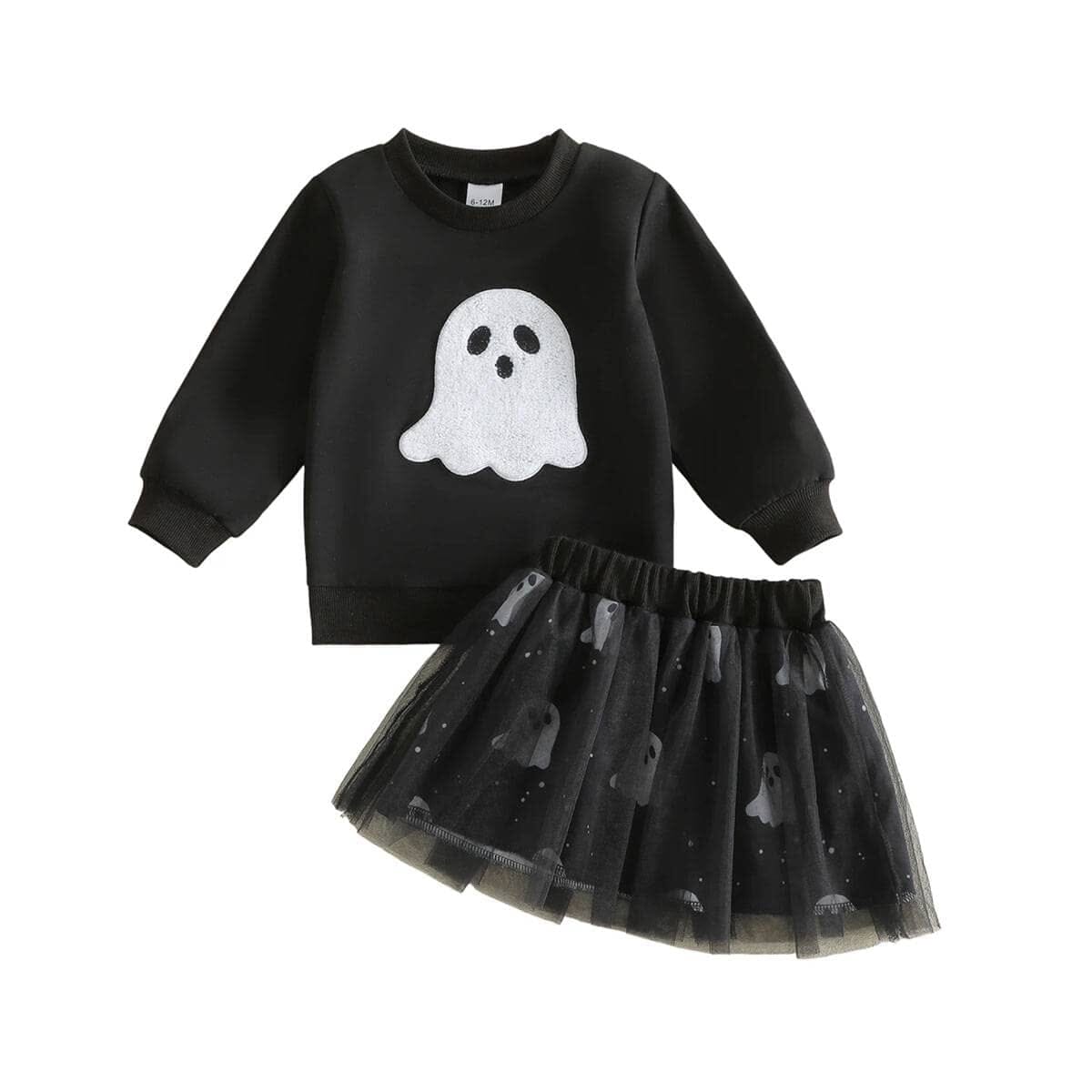 Long Sleeve Halloween Skirt Toddler Set - Kumfy Kids (2)