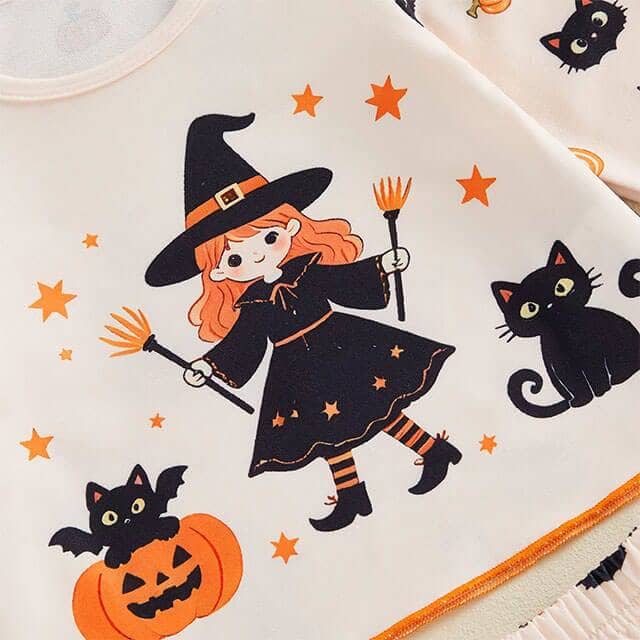 Long Sleeve Halloween Witch Toddler Set - Kumfy Kids (3)