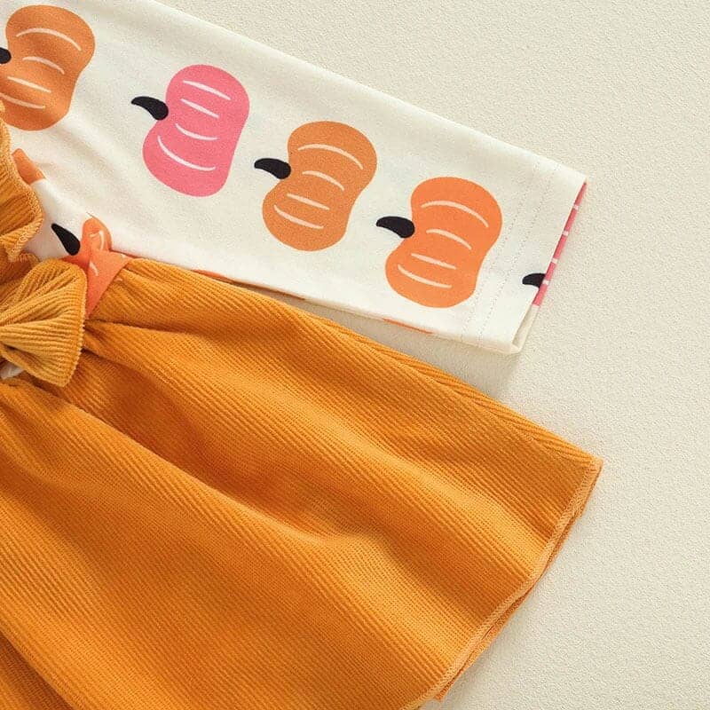 Long Sleeve Orange Pumpkin Baby Romper - Kumfy Kids (4)