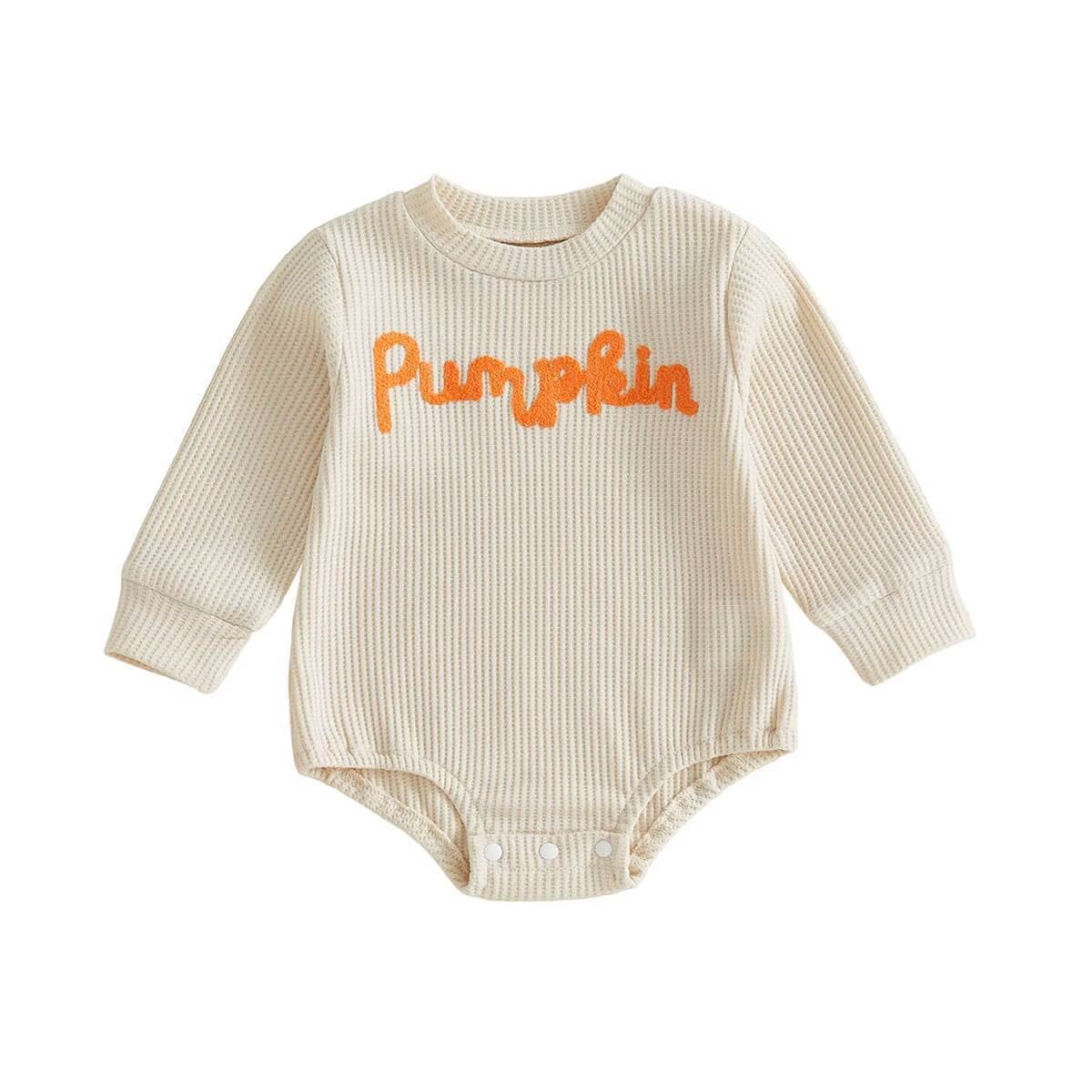 Long Sleeve Pumpkin Baby Bodysuit - Kumfy Kids