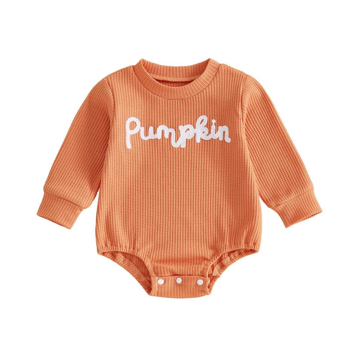 Long Sleeve Pumpkin Baby Bodysuit