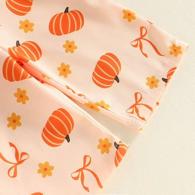 Long Sleeve Pumpkin Patch Ribbed Baby Set - Kumfy Kids (3)