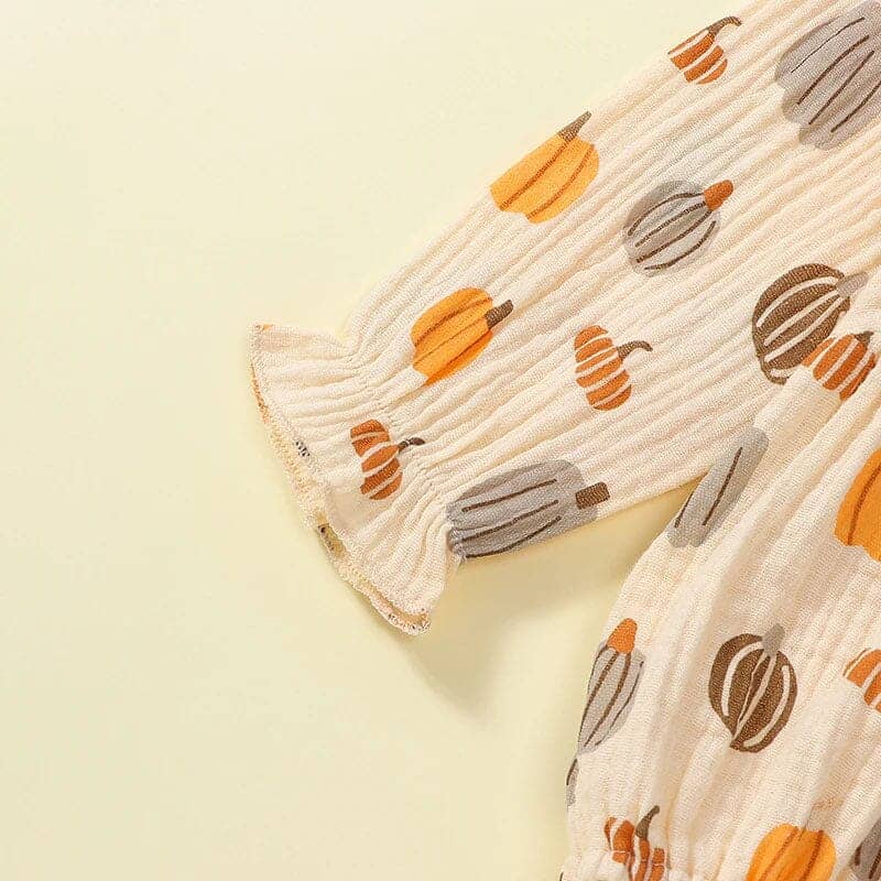 Long Sleeve Ruffled Halloween Baby Romper - Kumfy Kids (3)