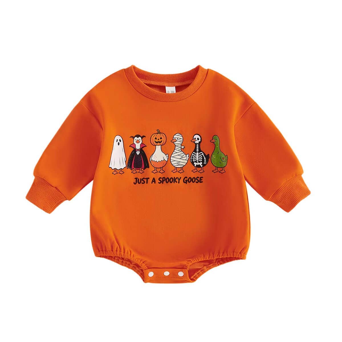 Long Sleeve Spooky Goose Baby Bodysuit