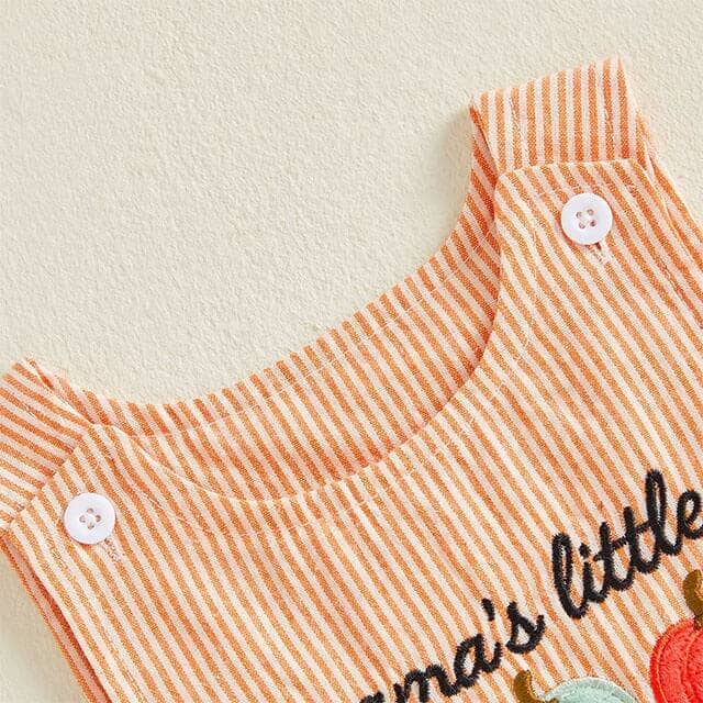 Mama's Little Pumpkin Striped Baby Romper - Kumfy Kids (2)