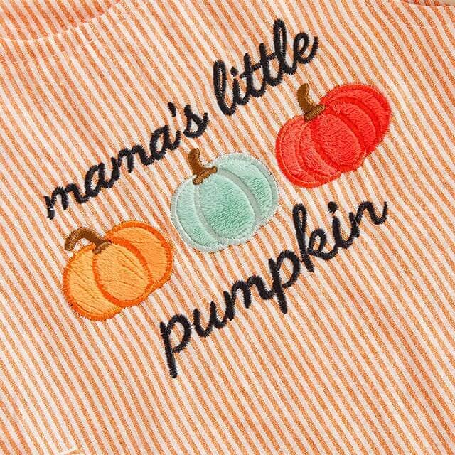 Mama's Little Pumpkin Striped Baby Romper - Kumfy Kids (3)