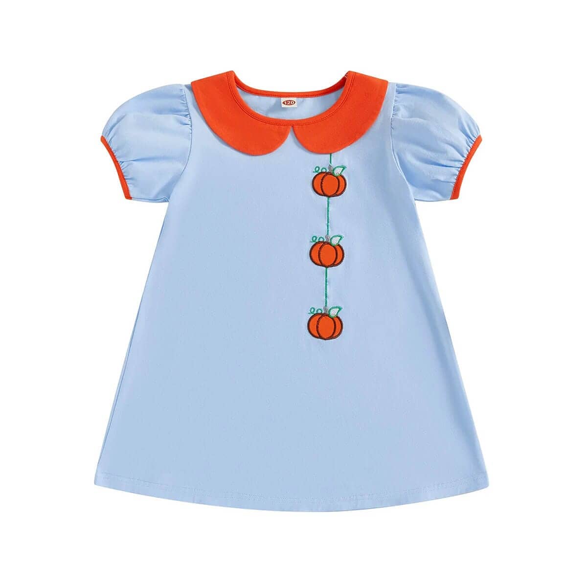 Puff Sleeve Collar Halloween Toddler Dress - Kumfy Kids