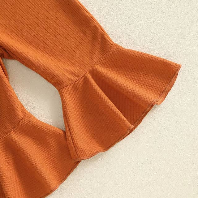 Pumpkin Face Flared Baby Jumpsuit - Kumfy Kids (3)
