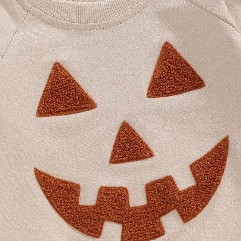 Pumpkin Face Toddler Sweatshirt - Kumfy Kids (3)