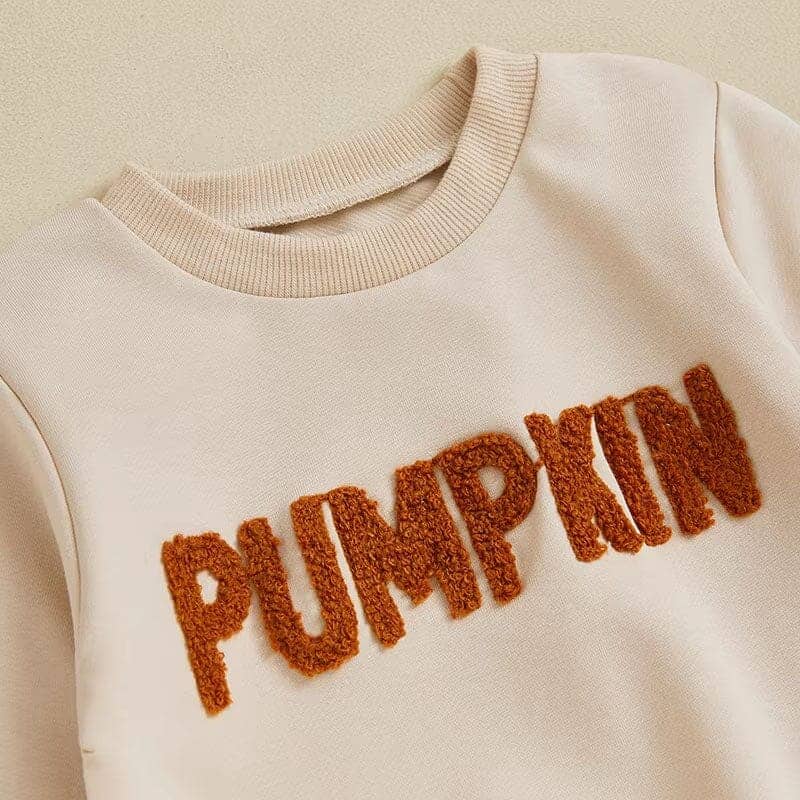 Pumpkin Plaid Flared Pants Baby Set - Kumfy Kids (2)