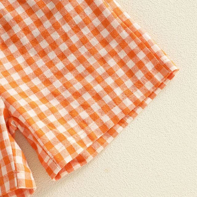 Short Sleeve Boo Checkered Shorts Toddler Set - Kumfy Kids (4)