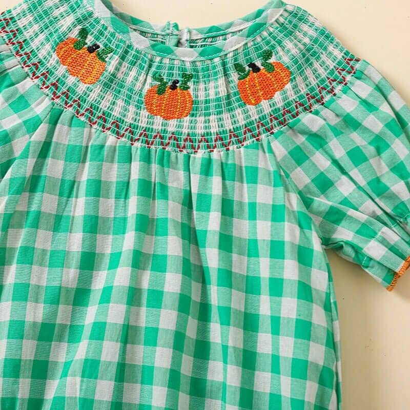 Short Sleeve Plaid Halloween Baby Romper - Kumfy Kids (5)