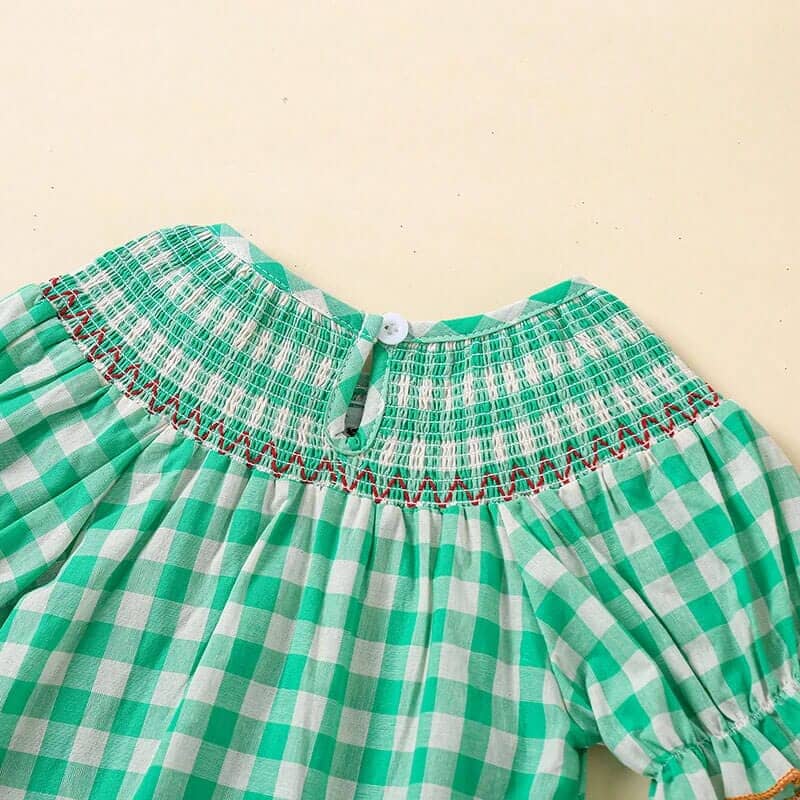 Short Sleeve Plaid Halloween Baby Romper - Kumfy Kids (6)