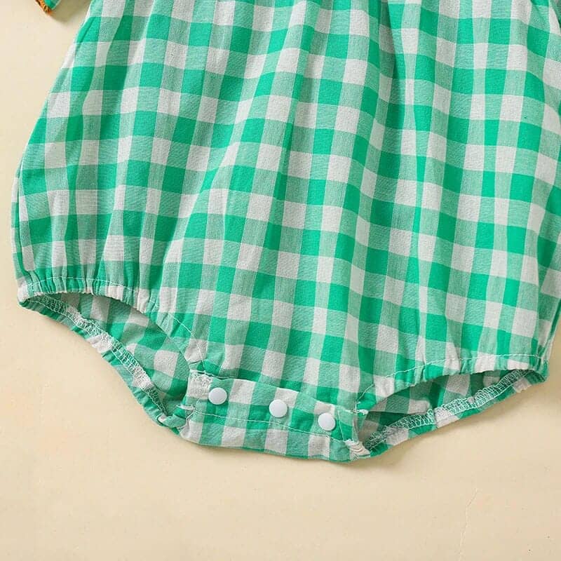 Short Sleeve Plaid Halloween Baby Romper - Kumfy Kids (7)