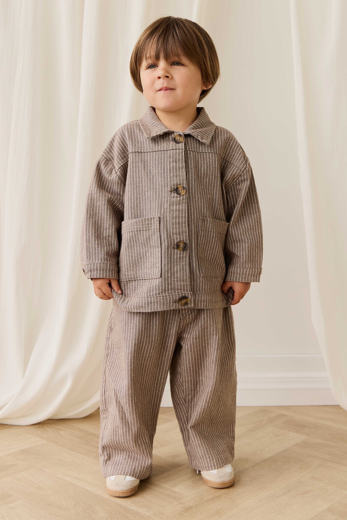 Abel Pant - Mini Pinstripe Cassava / Iroko